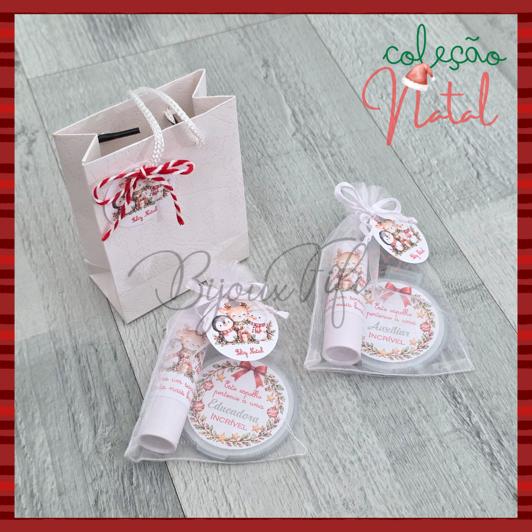Kit Espelho + Baton 🎄 "Escola"