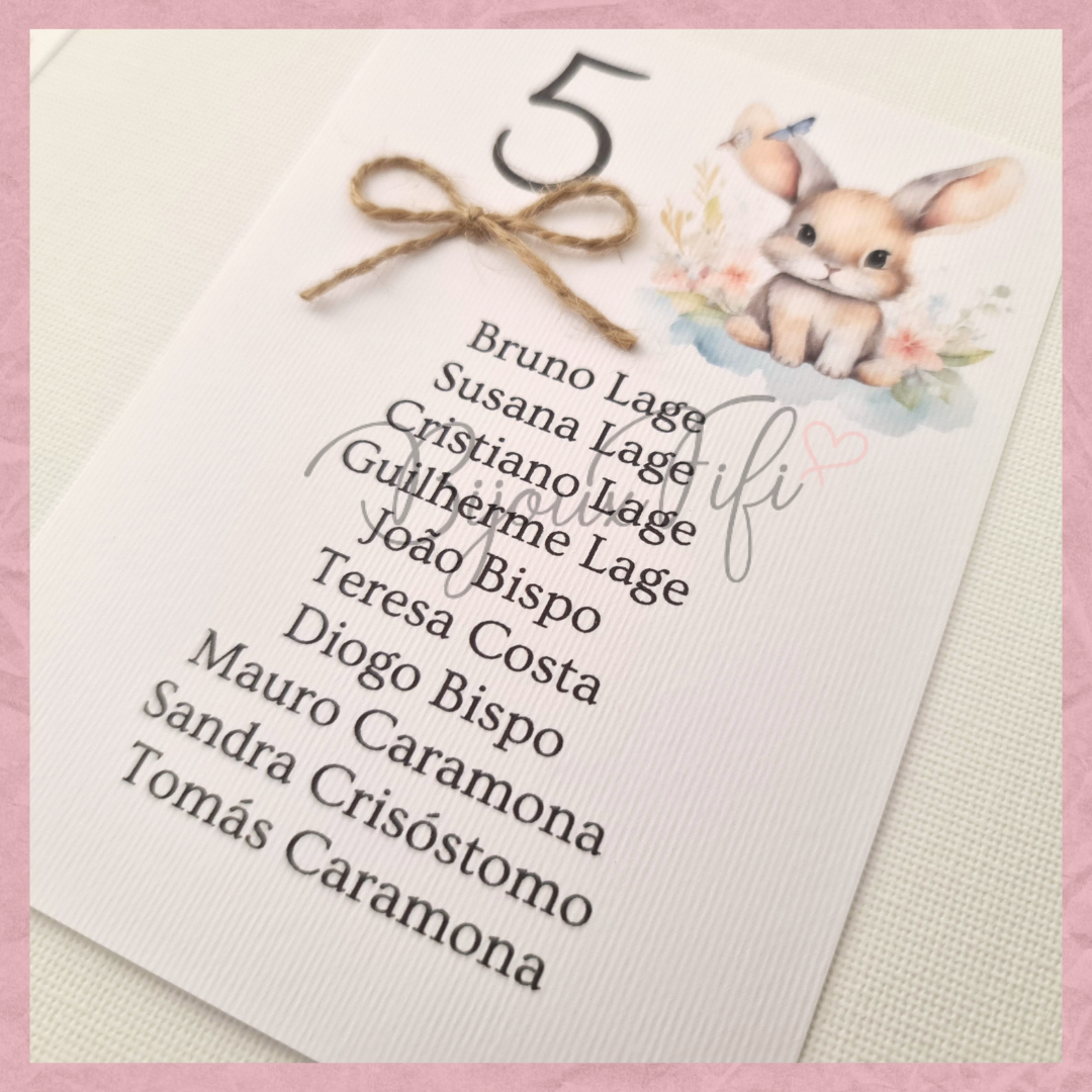 Placar de Seating-Plan "Bunny"