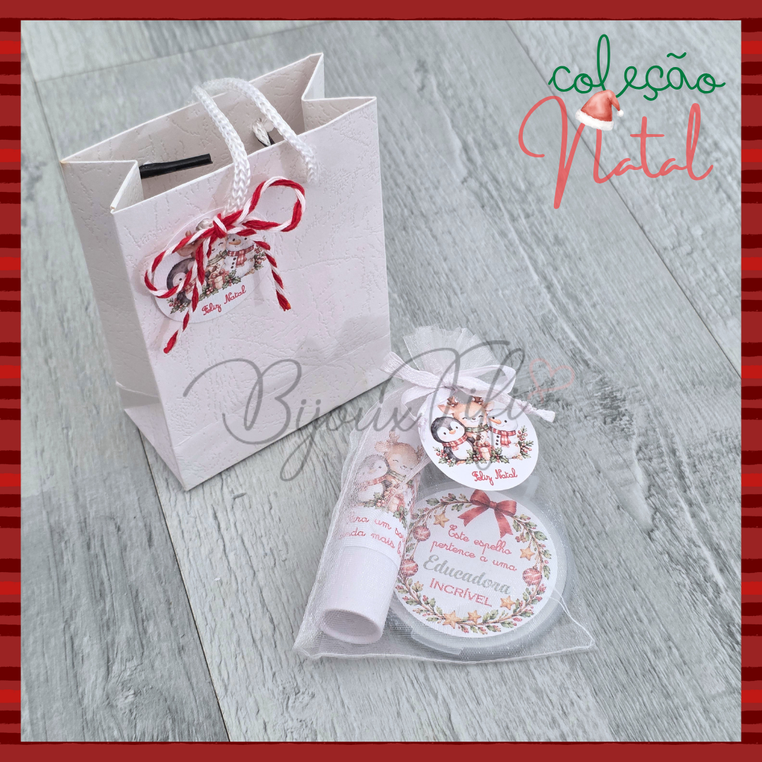 Kit Espelho + Baton 🎄 "Escola"