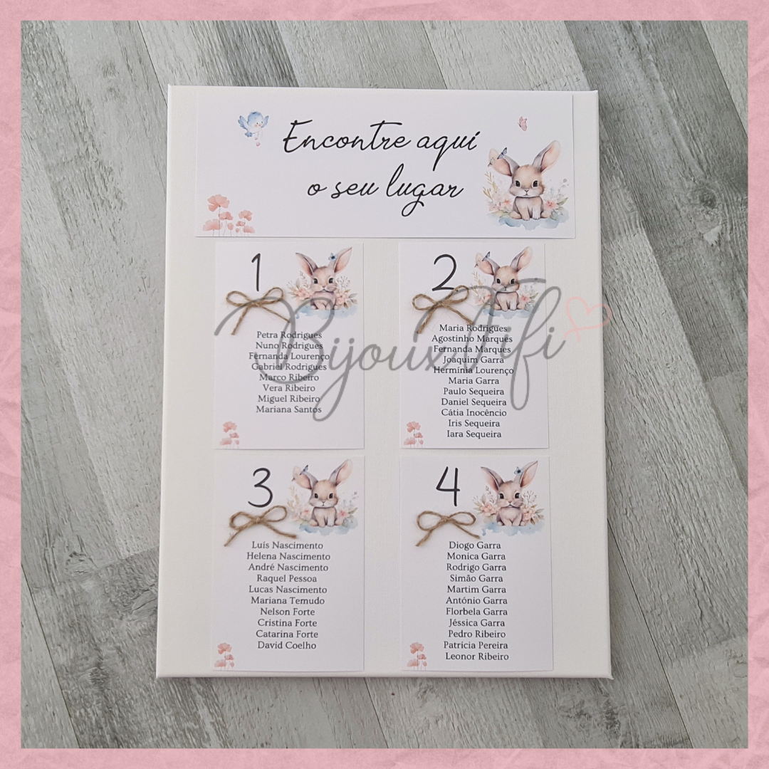 Placar de Seating-Plan "Bunny"