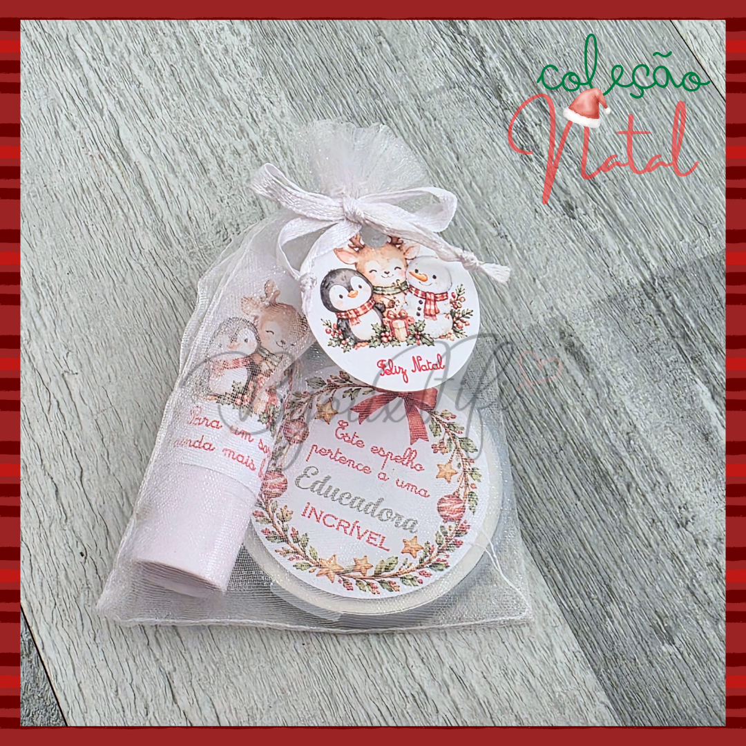 Kit Espelho + Baton 🎄 "Escola"