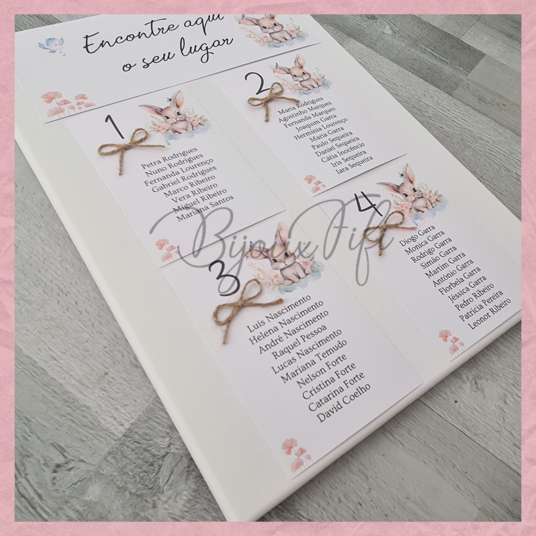 Placar de Seating-Plan "Bunny"