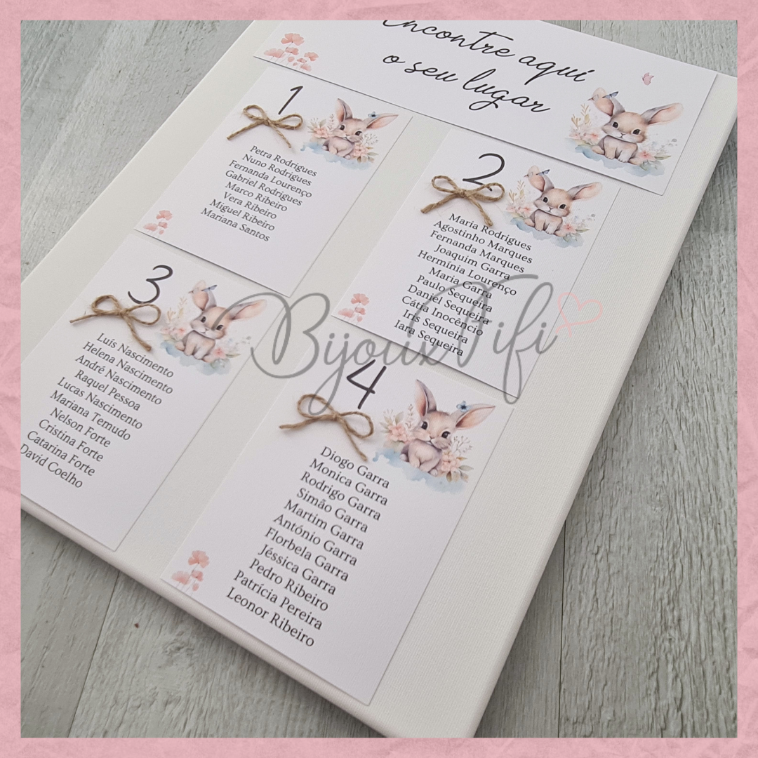 Placar de Seating-Plan "Bunny"