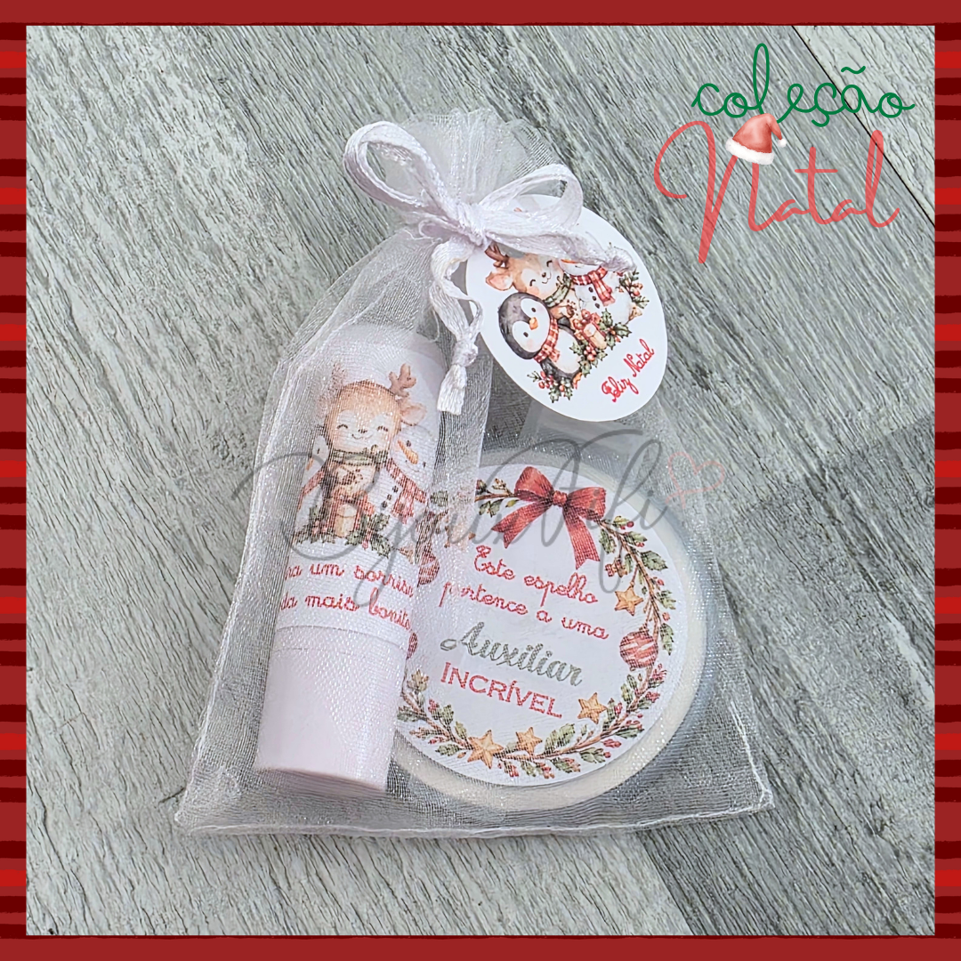 Kit Espelho + Baton 🎄 "Escola"