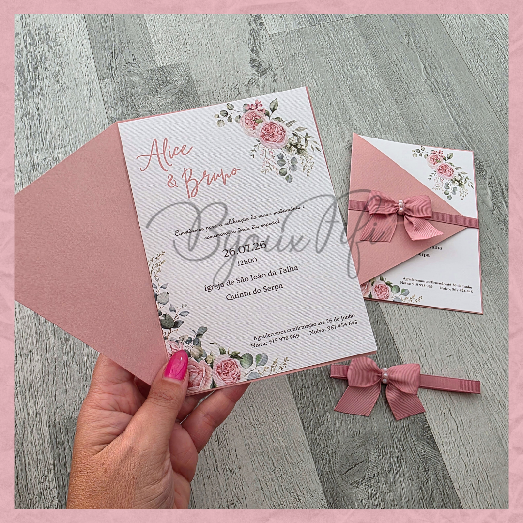 Convite Wedding Capa "Old Rose"