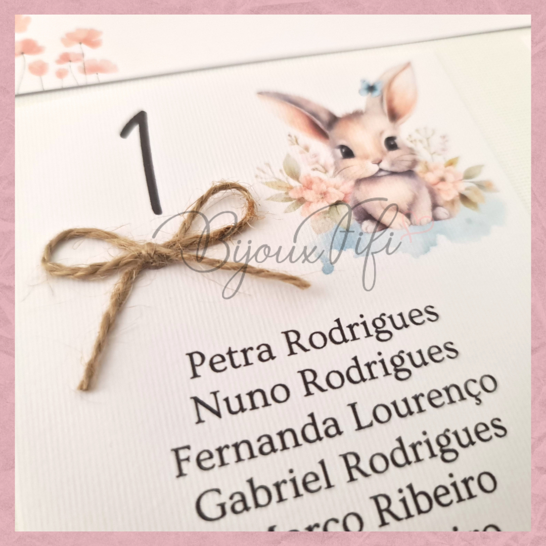 Placar de Seating-Plan "Bunny"