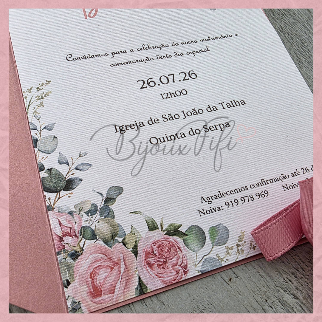 Convite Wedding Capa "Old Rose"
