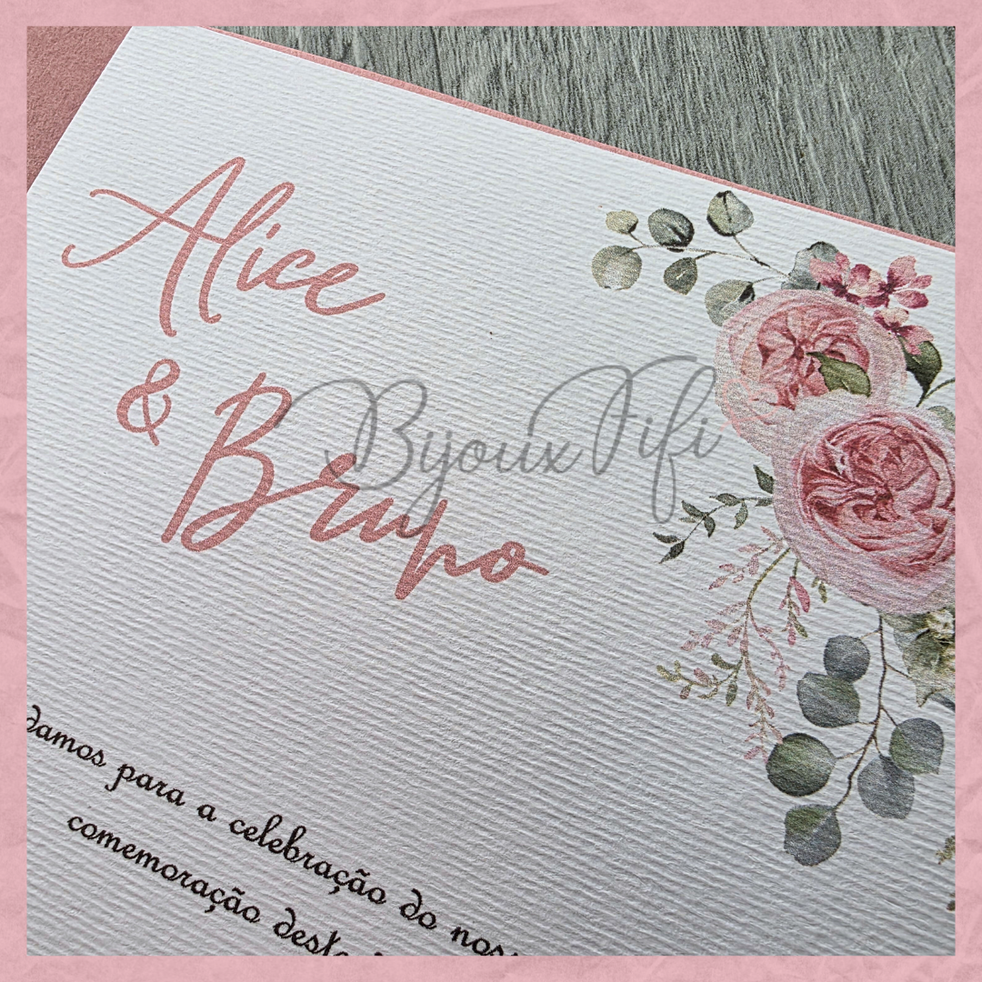 Convite Wedding Capa "Old Rose"