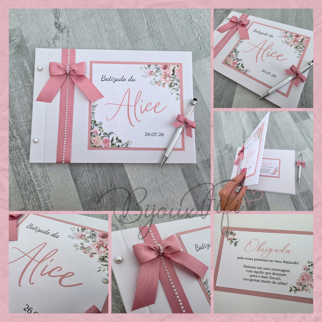 Livro de Honra A4 "Old Rose"