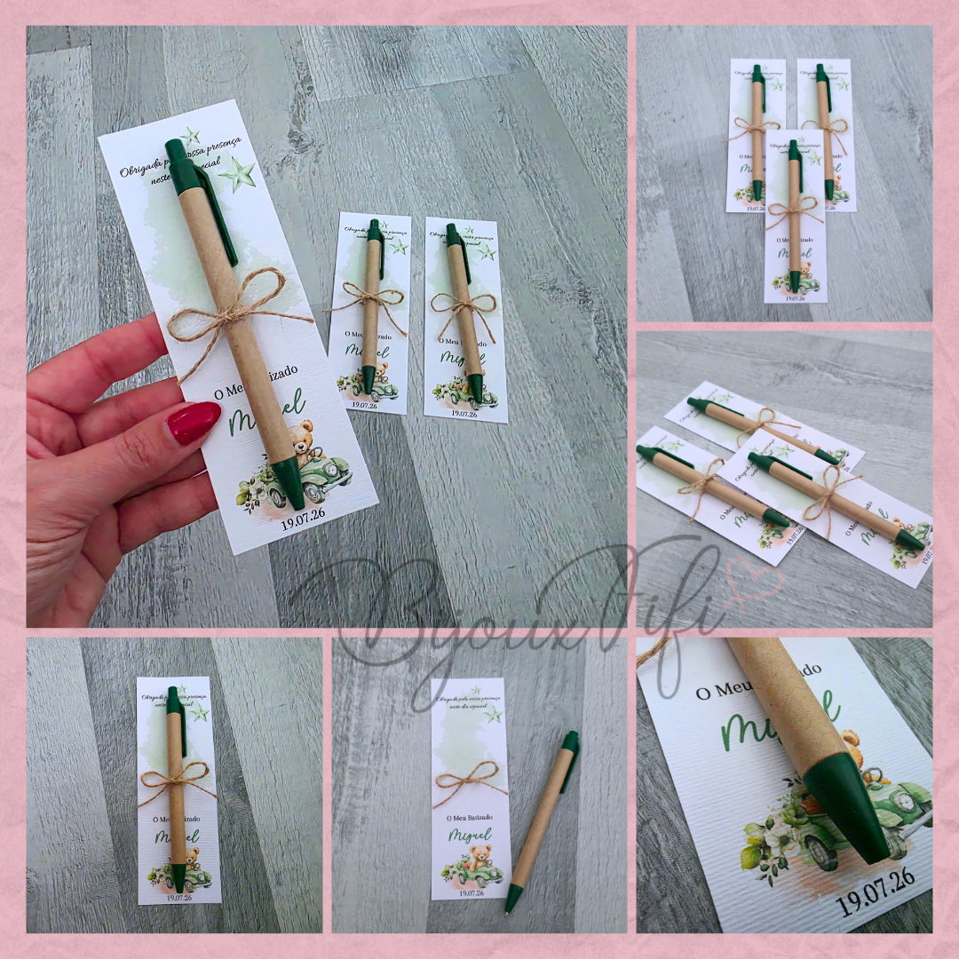 Caneta reciclada "Teddy Green"