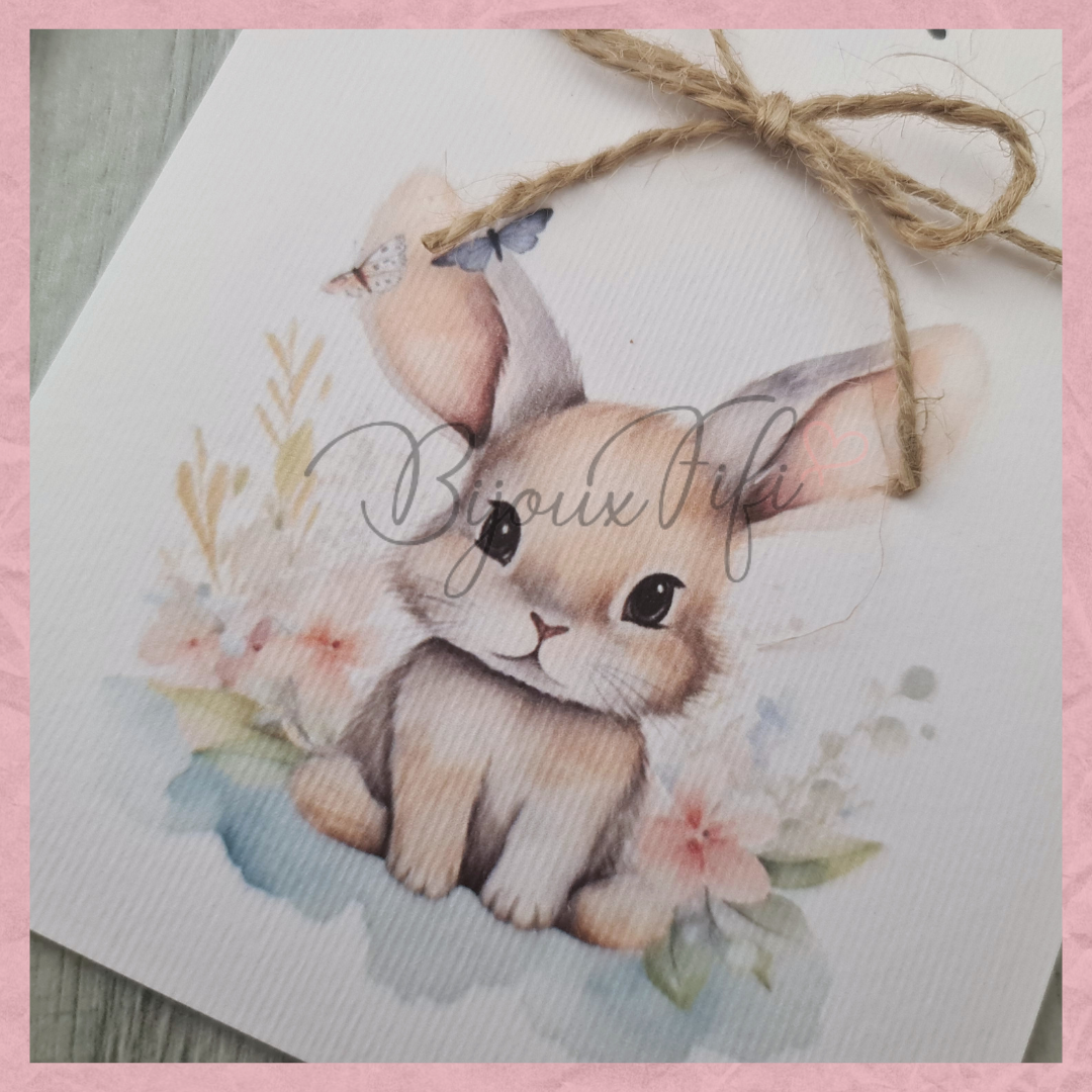 Marcador de Mesa triangulo "Pretty Bunny"