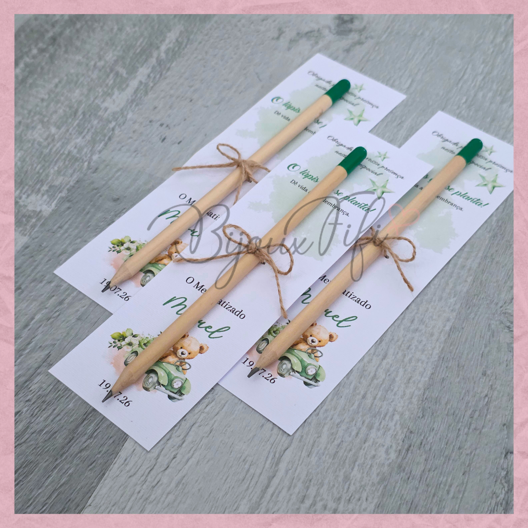 Caneta reciclada "Teddy Green"