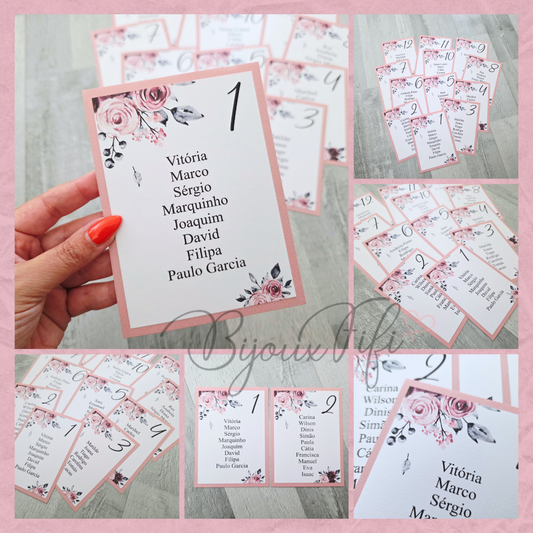 Cartões Seating Plan "Tassel"