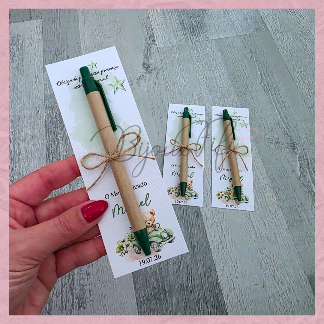 Caneta reciclada "Teddy Green"