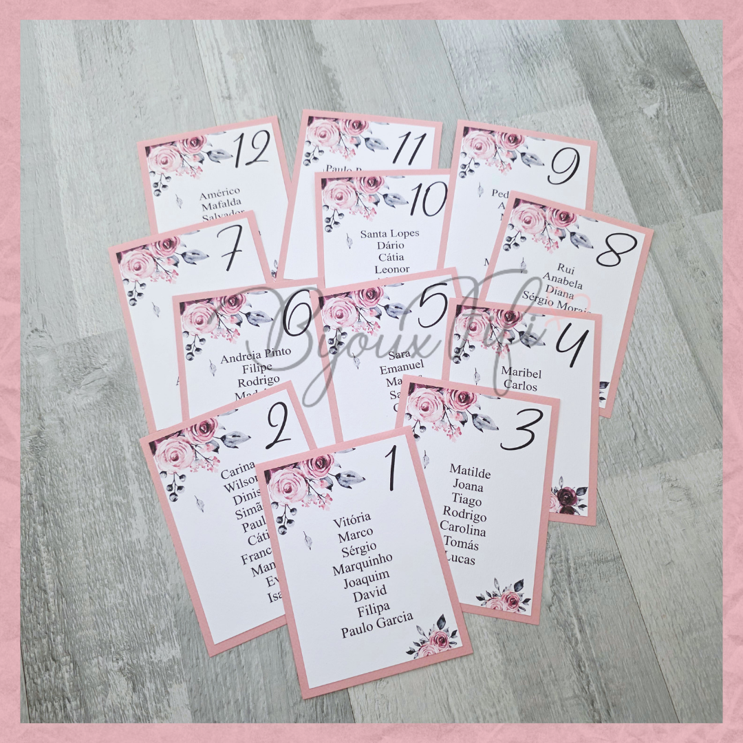 Cartões Seating Plan "Tassel"