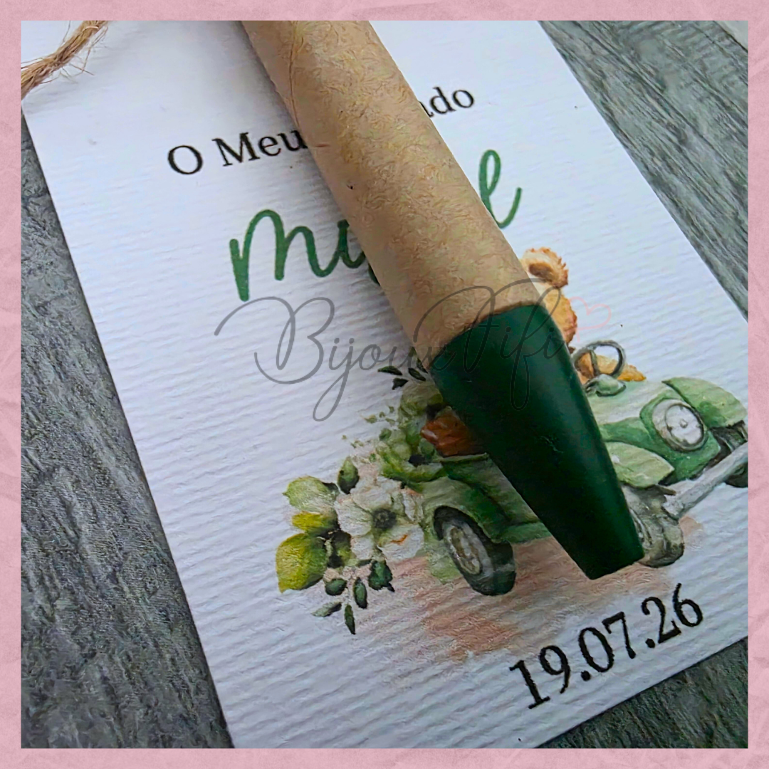 Caneta reciclada "Teddy Green"
