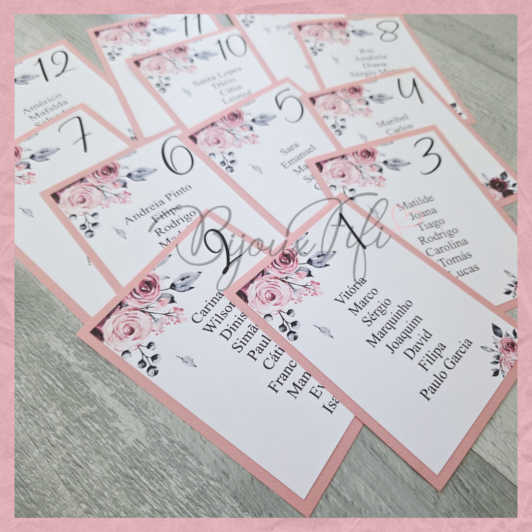 Cartões Seating Plan "Tassel"
