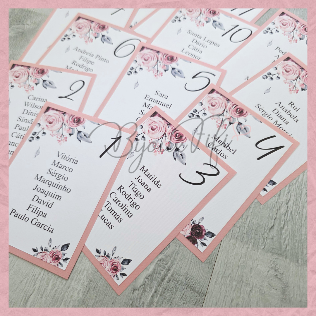 Cartões Seating Plan "Tassel"
