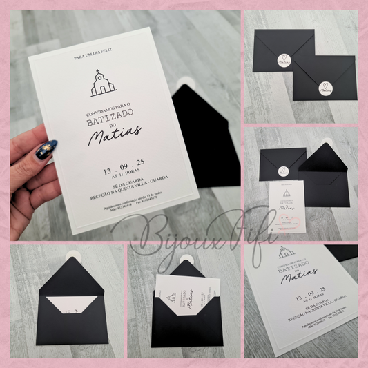 Convite Envelope Black "Minimalist"