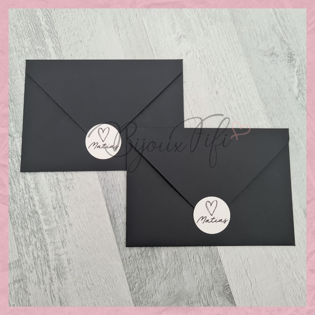 Convite Envelope Black "Minimalist"