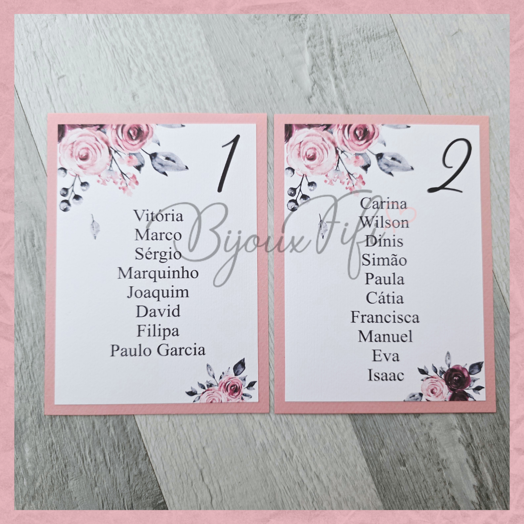 Cartões Seating Plan "Tassel"