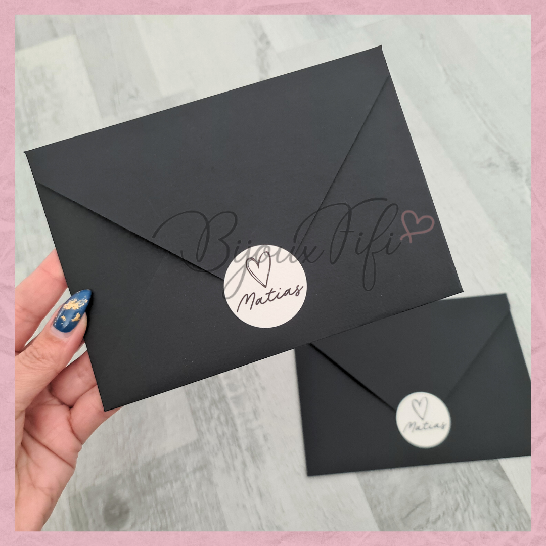 Convite Envelope Black "Minimalist"