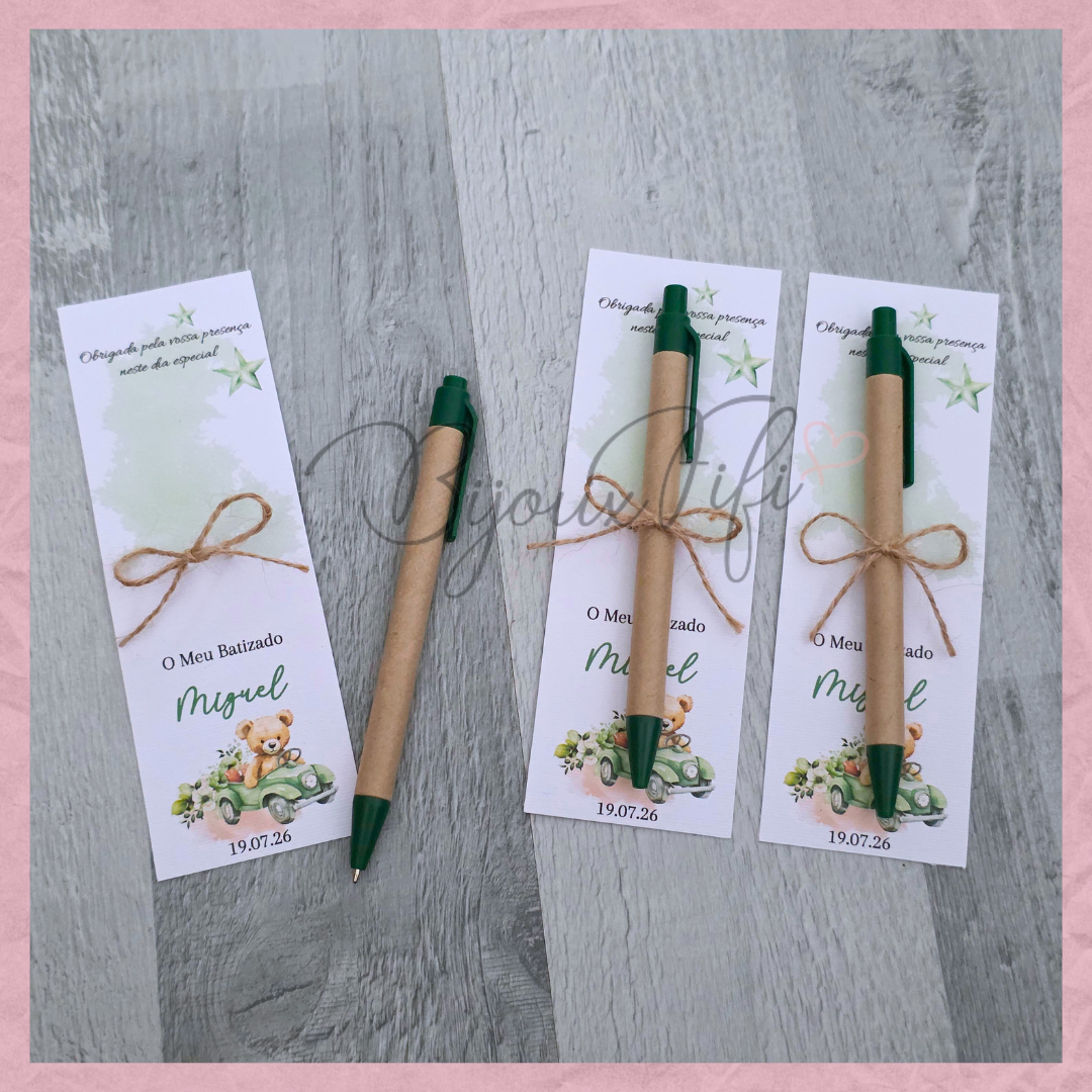 Caneta reciclada "Teddy Green"