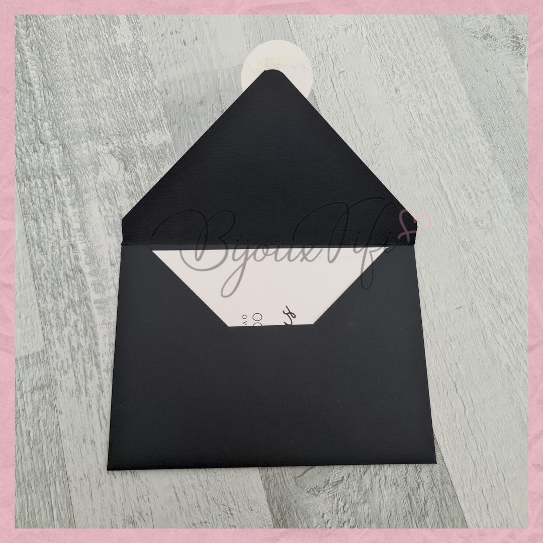 Convite Envelope Black "Minimalist"