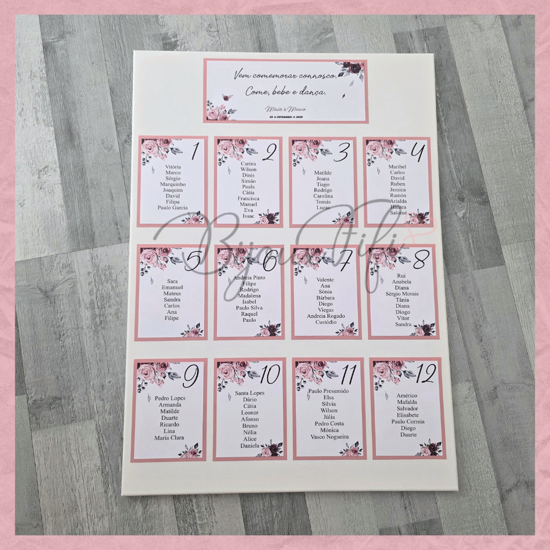 Placar de Seating-Plan "Tassel"