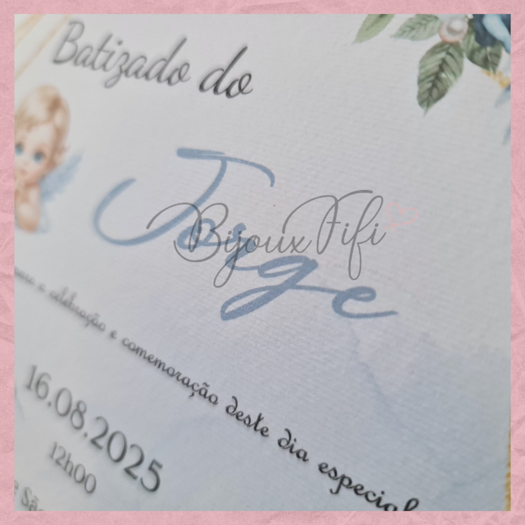 Convite Translúcido "Cute Angel"