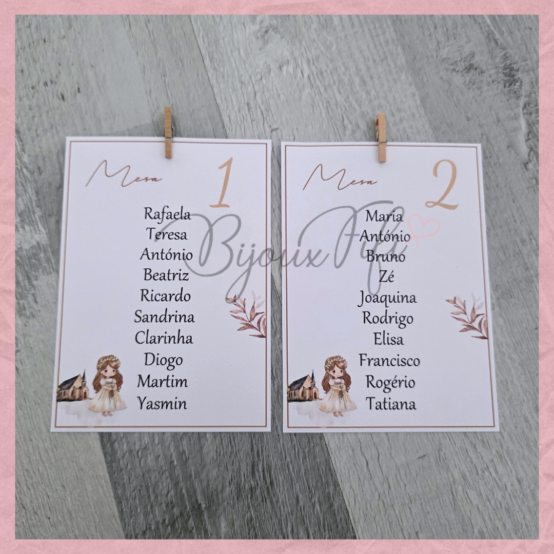 Cartões Seating Plan "Religious"