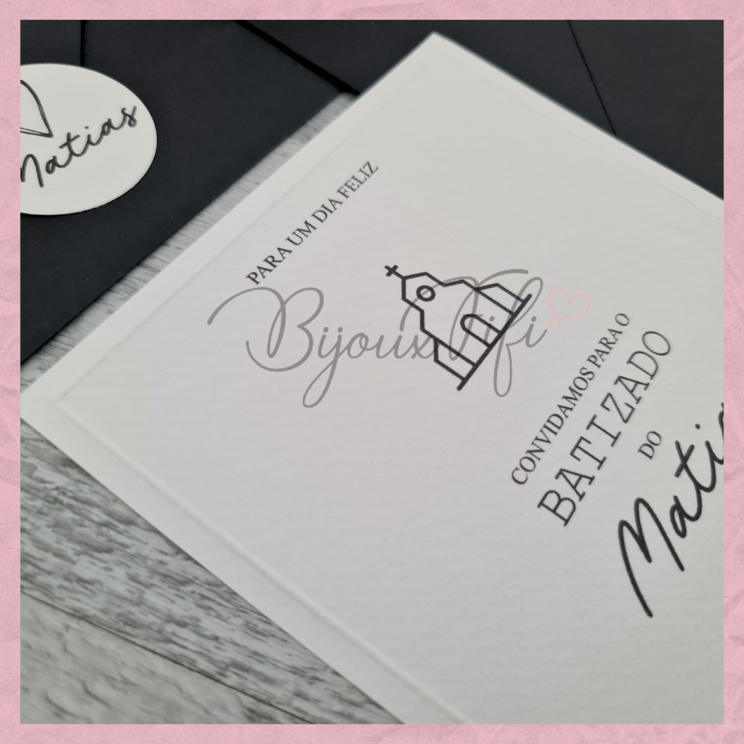 Convite Envelope Black "Minimalist"