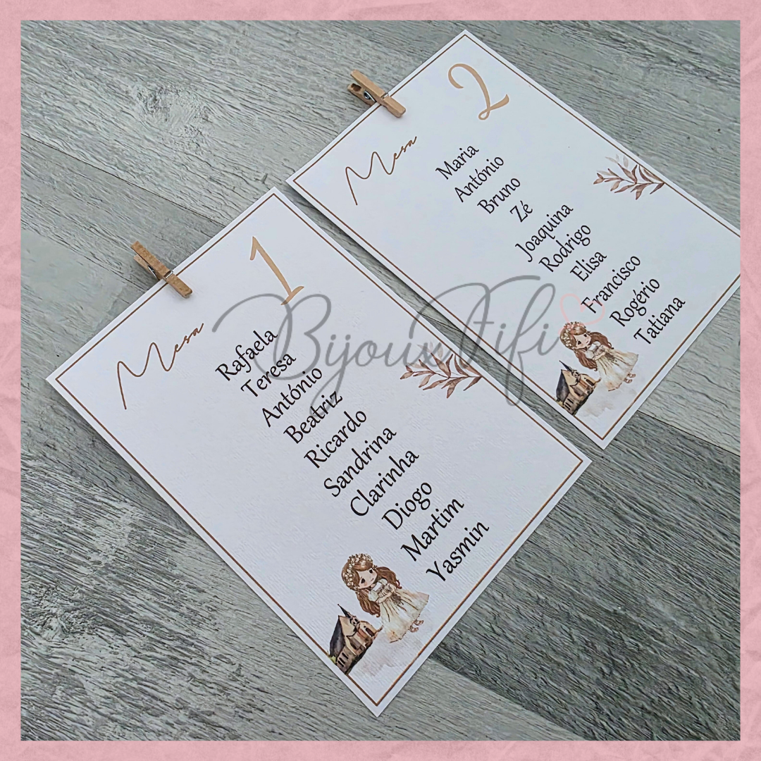 Cartões Seating Plan "Religious"