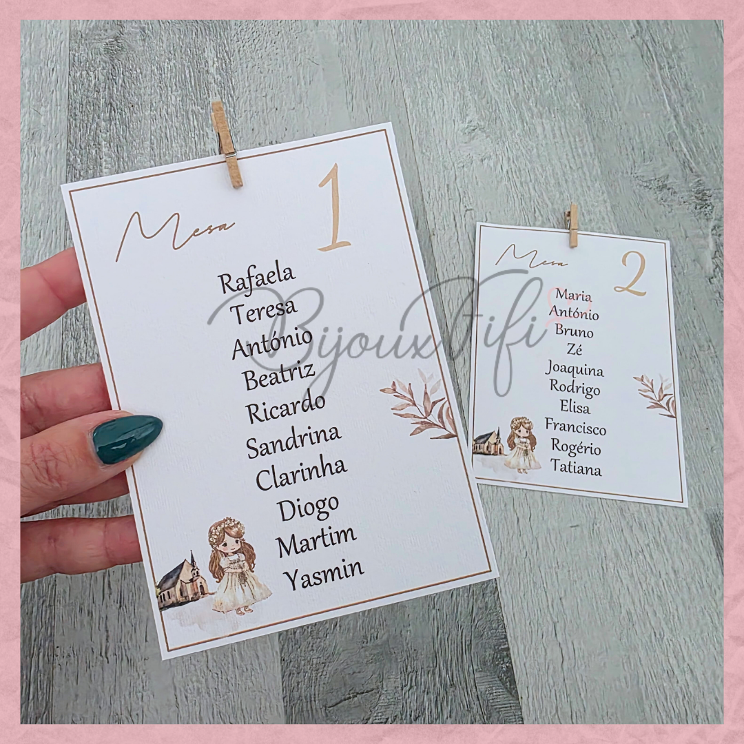 Cartões Seating Plan "Religious"