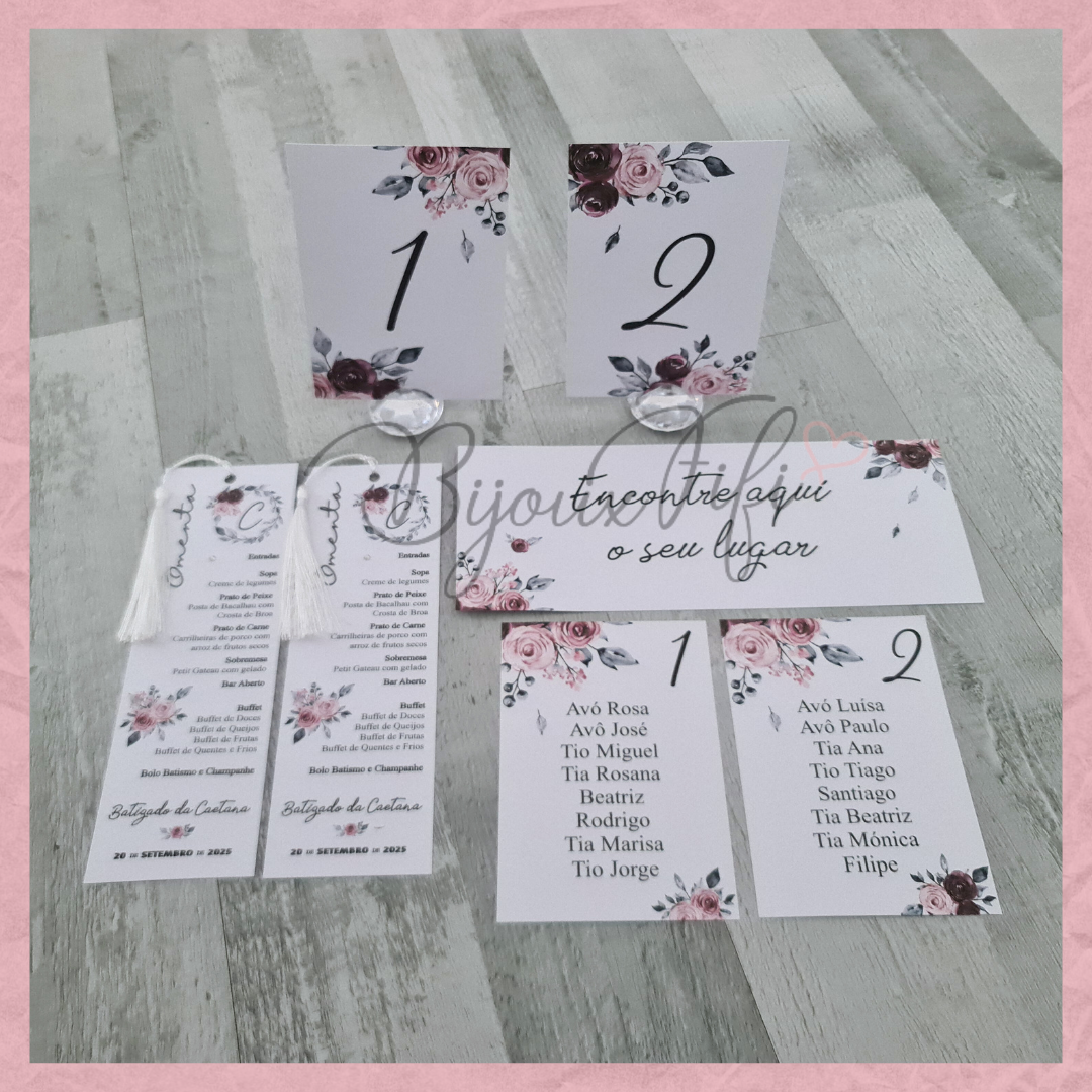Cartões Seating Plan "Tassel" MB025