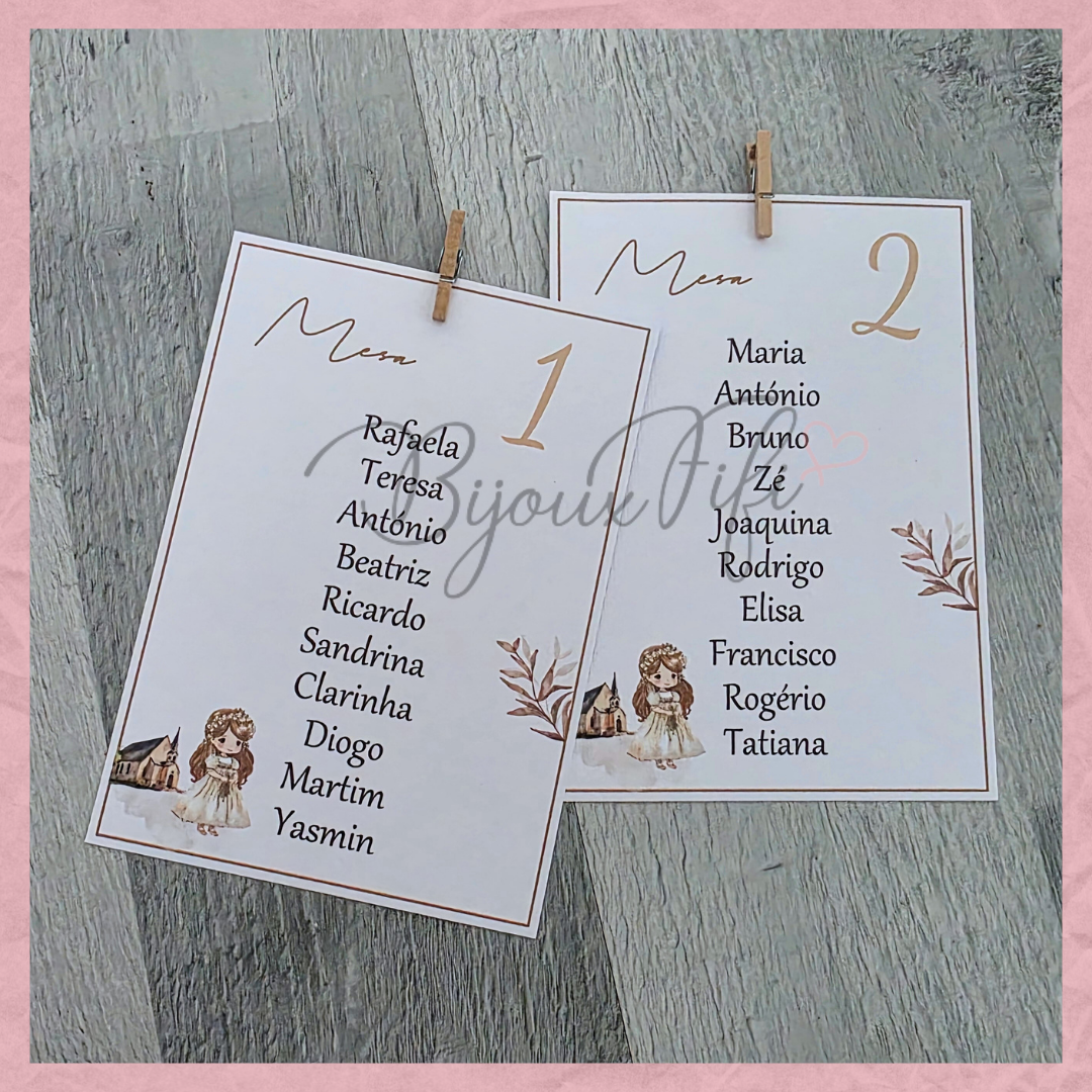 Cartões Seating Plan "Religious"