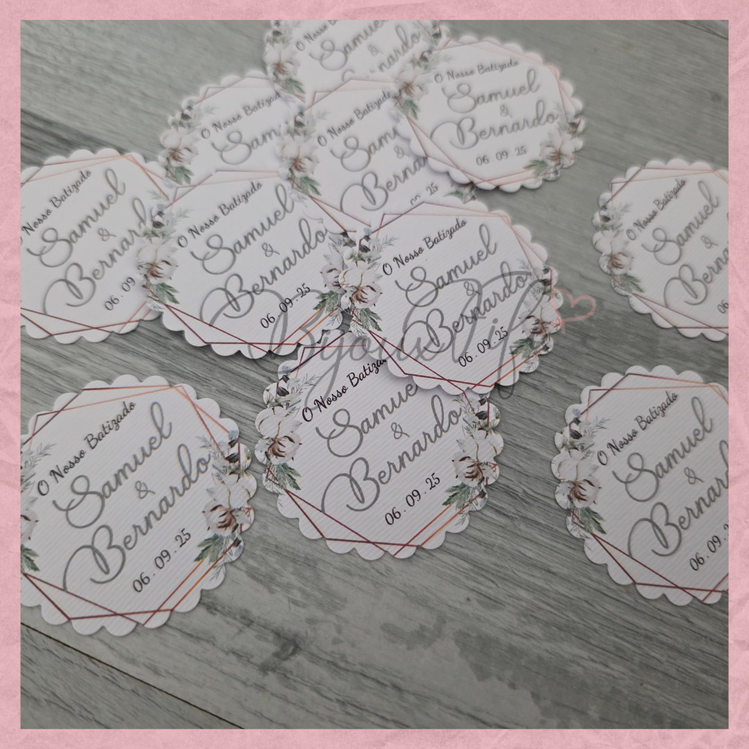 Etiqueta Floral "Pure Cotton"