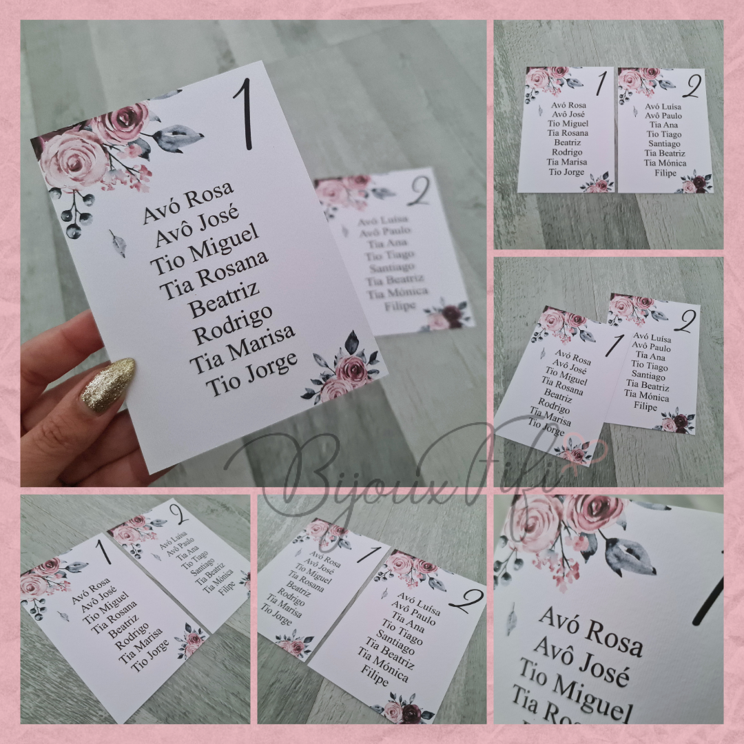 Cartões Seating Plan "Tassel" MB025