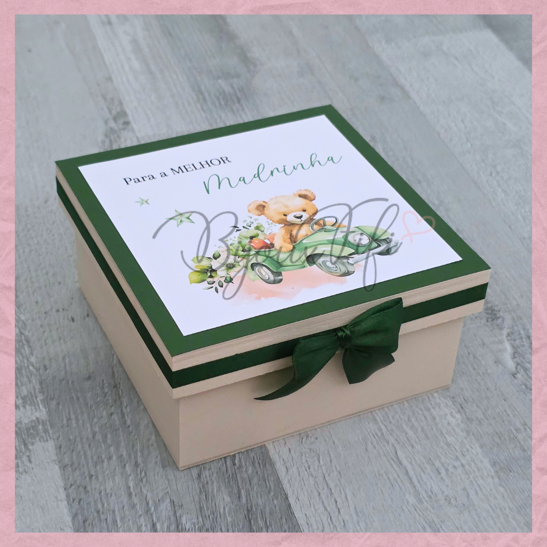 Caixa Oferta Madrinha/Avó/Mãe "Teddy Green"