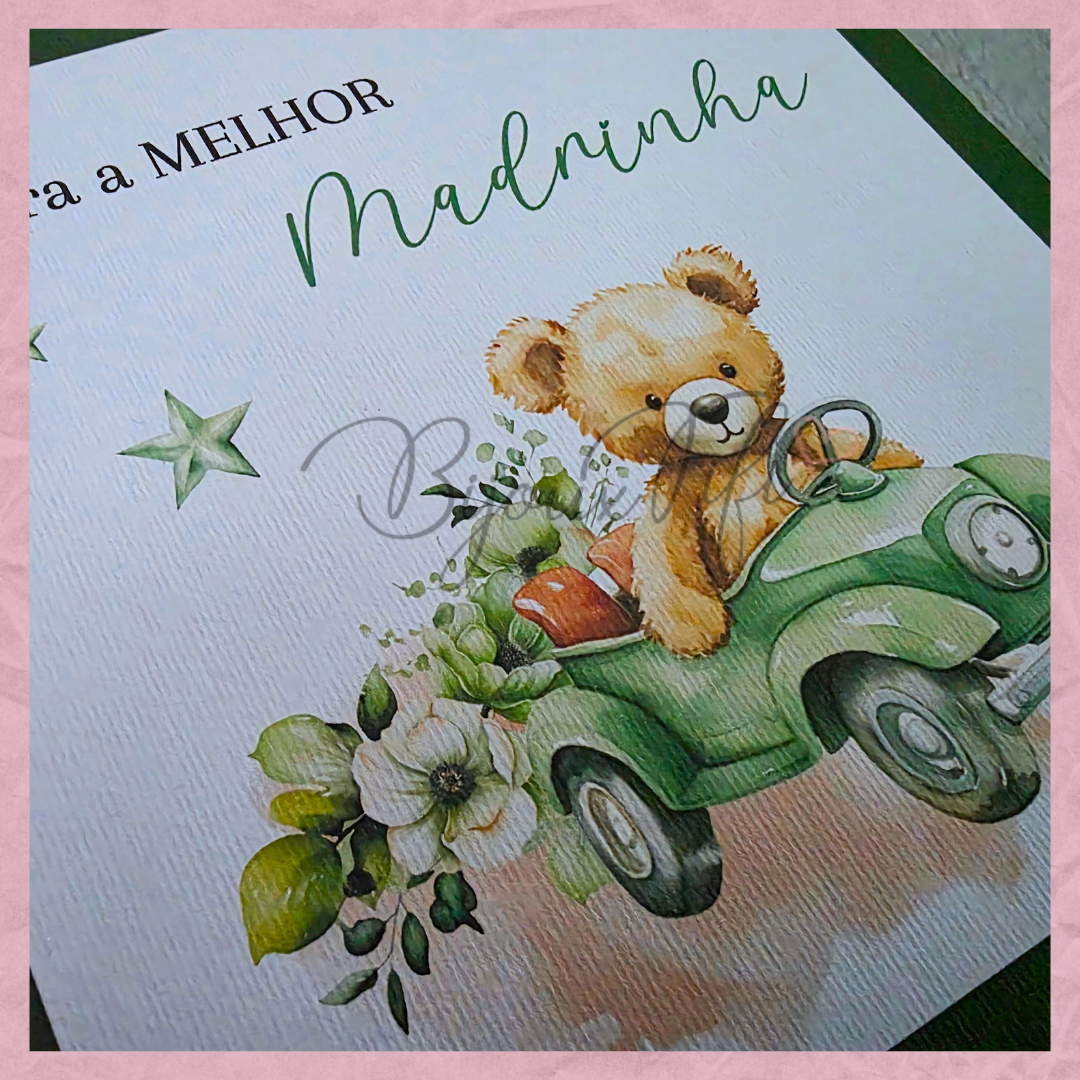 Caixa Oferta Madrinha/Avó/Mãe "Teddy Green"