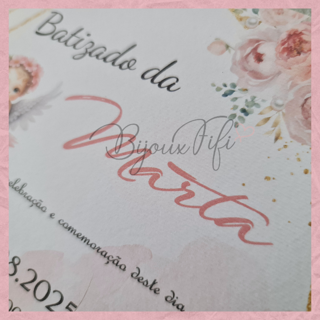 Convite Translúcido "Cute Angel" Rose