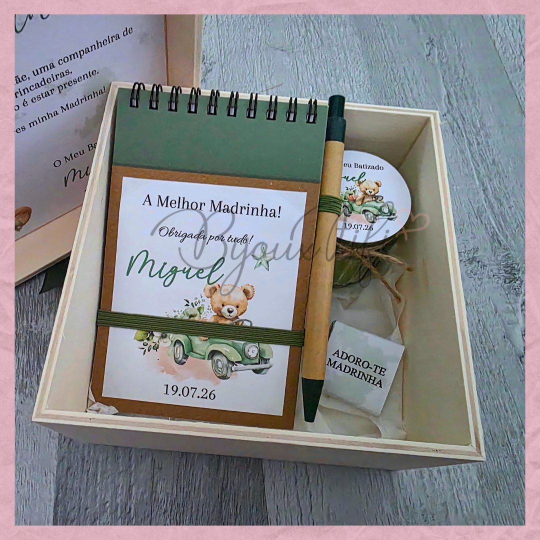 Caixa Oferta Madrinha/Avó/Mãe "Teddy Green"
