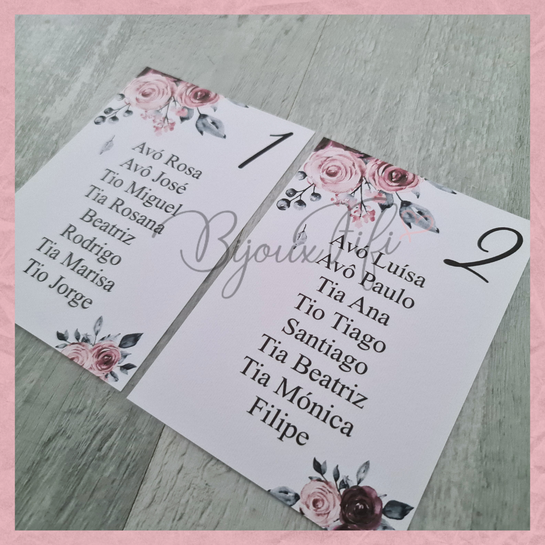 Cartões Seating Plan "Tassel" MB025