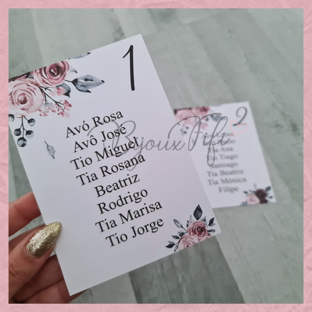 Cartões Seating Plan "Tassel" MB025
