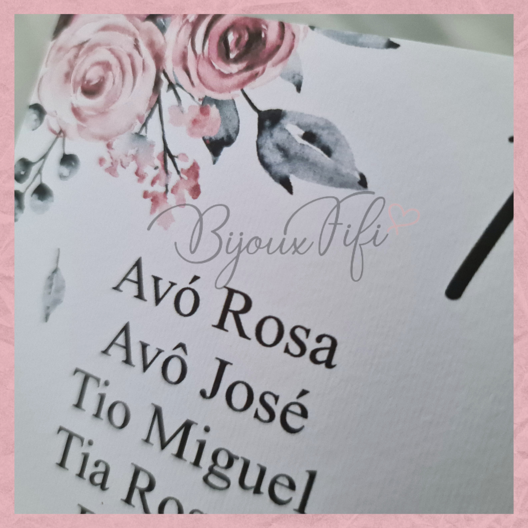 Cartões Seating Plan "Tassel" MB025