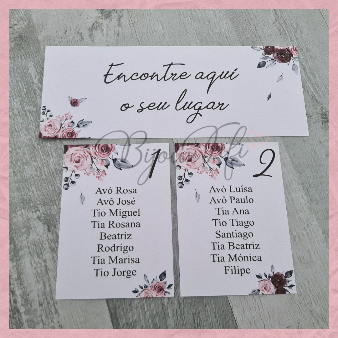 Cartões Seating Plan "Tassel" MB025