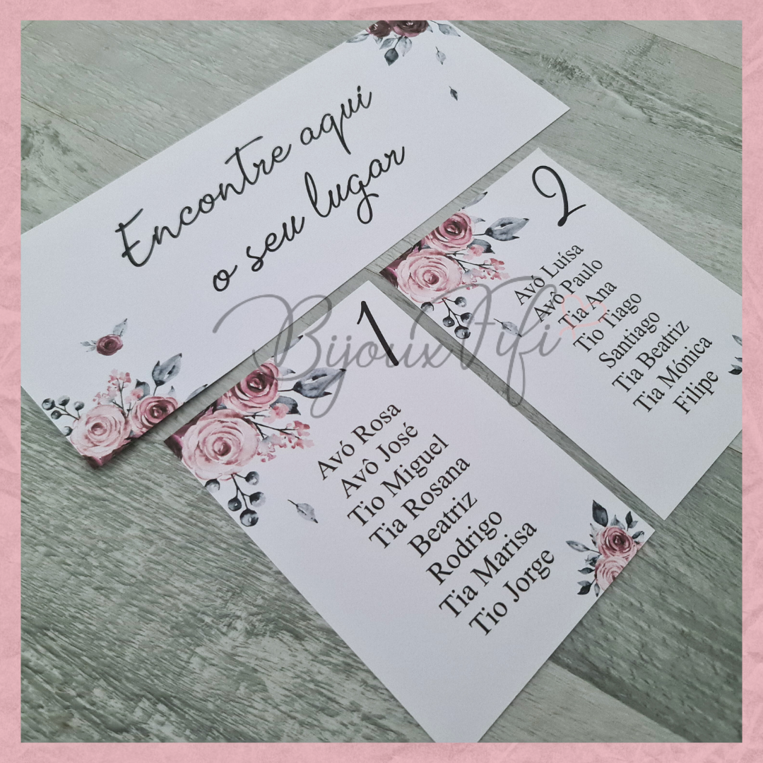 Cartões Seating Plan "Tassel" MB025