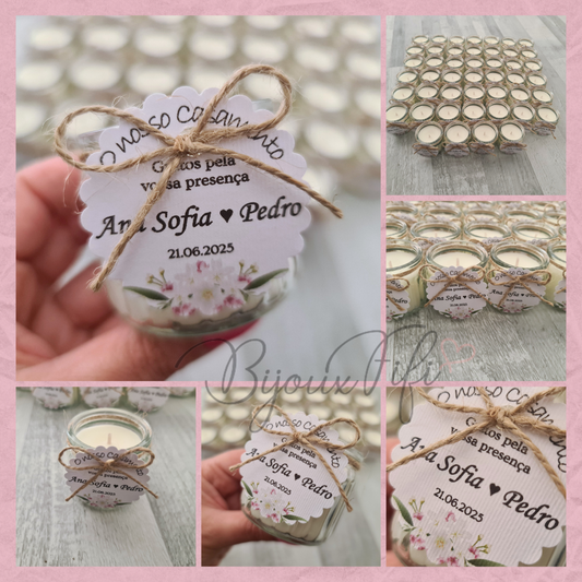Vela em frasco "Floral Pink"