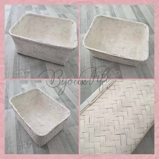 Cesta para Lembranças BAMBU branca