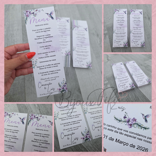 Ementa Wedding "Colibri"